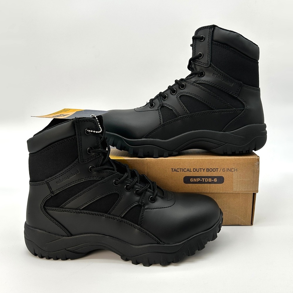 Urban Patrol 6 inch Mens Tactical Boots Size 9 Black Leather Combat Boots NEW